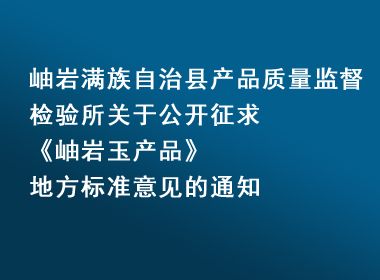 岫岩满族自治县产品质量监督检验